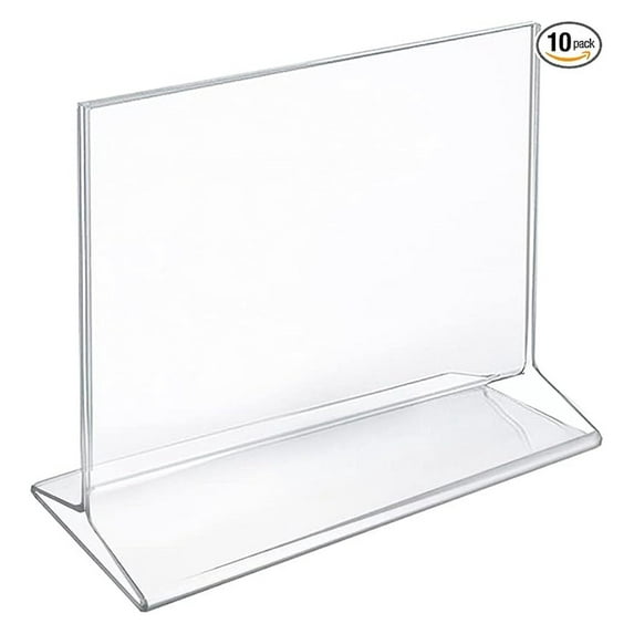 142708 6-Inch Width by 5.5-Inch Height Top-Load Acrylic Sign Holder, 10-Pack