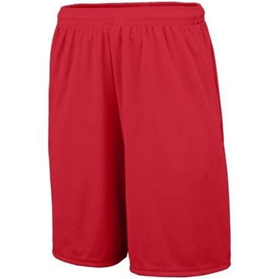1428A Adult Pocketed Training Short - Red, Medium