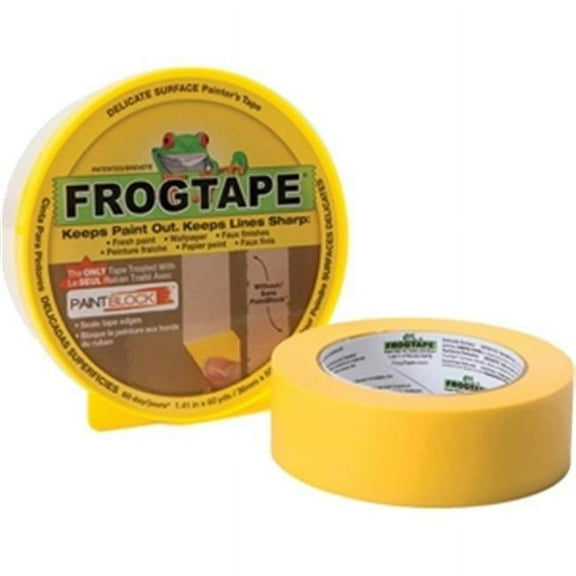 142920 48 mm. x 55 m. Yellow Frog Delicate Multi Use Painters Tape - Yellow - 2 in. X 60 yard.