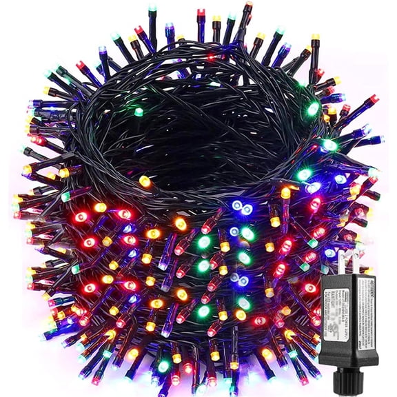 142FT 400 LED Christmas String Lights, 8 Lighting Modes Multi Colored Plug In Holiday Lights, Black Wire 110V AC Connectable Fairy Lights For Xmas Tree, Party, Indoor & Outdoor Home Decor