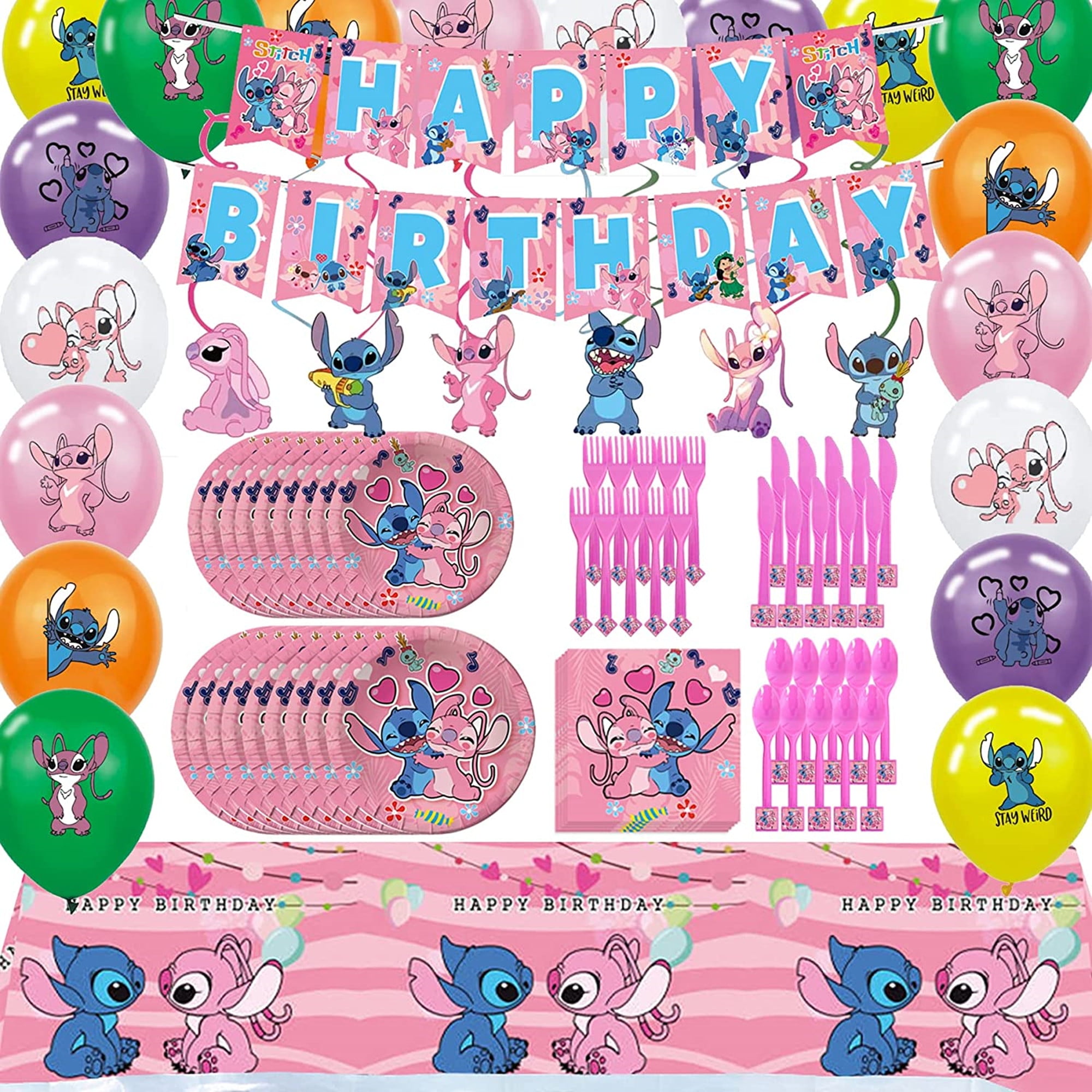 6 PCS Stitch Birthday Party Balloons, Stitch Party Decorations