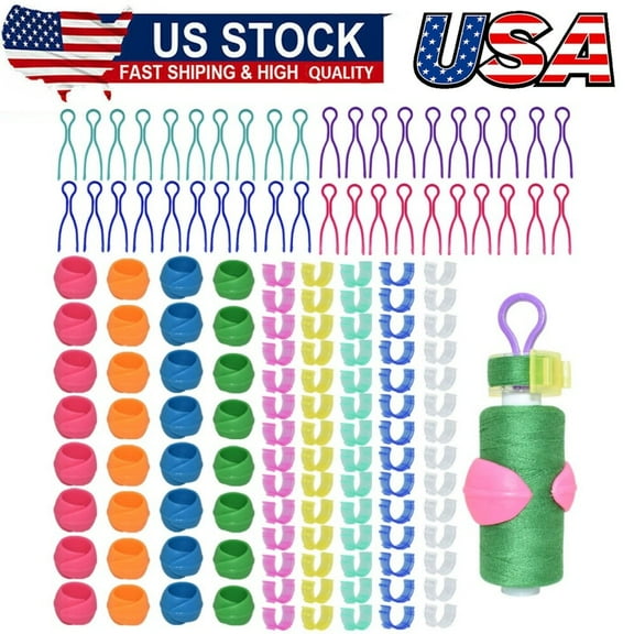 142Pcs Bobbin Thread Organizing Clips,Silicone Holder Bobbin Holders Organizing
