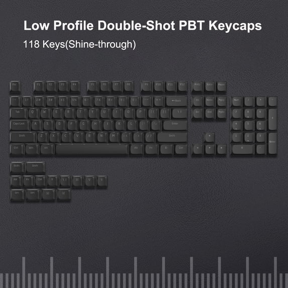 143 Key Low Profile PBT Keycaps Backlit Shine Through RGB Key cap for ...