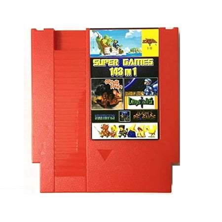 143 in 1 NES Super Games Multi Cart 72 Pin 8 bit Red Game Cartridge