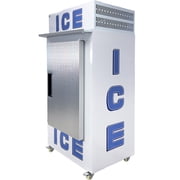 1430lb Commercial Ice Merchandiser Freezer,  32 F Ultra-Low Temp Outdoor Ice Storage, 1-Door Ice Display Freezer, R290 Refrigerant, LED Light, 650L, 110V Ice Storage Cabinet on Wheels