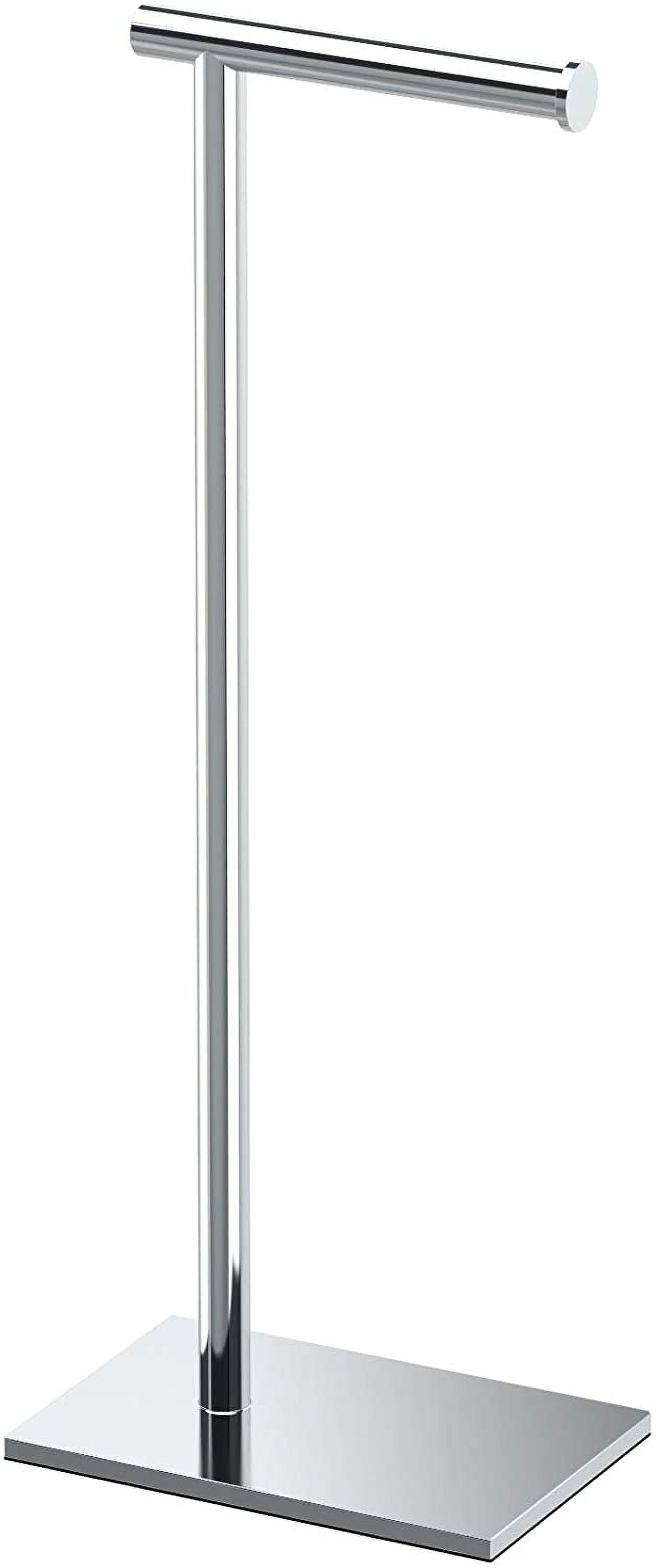 Chrome Freestanding Toilet Tissue Holder, 21.25 in Height