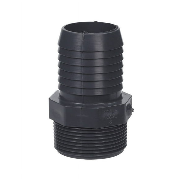 1436-015 Poly Male Pipe Thread Insert Adapter, 1-1/2-In. - Quantity 15