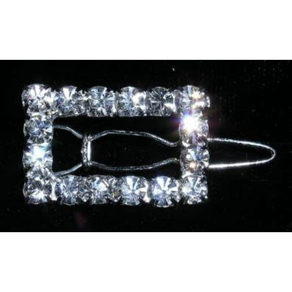 #14360 Rhinestone Rectangle Barrettes
