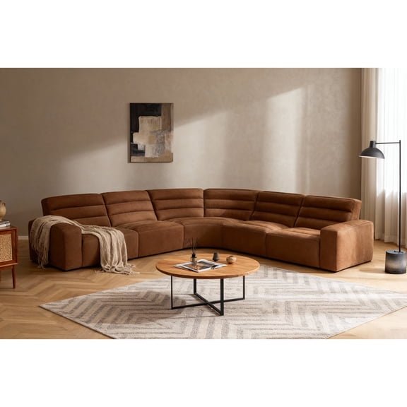 144.5" Full Leather Reclining Sectional, 3 Power Recliners, Adjustable Headrest & Backrest,Spacious & Deep Seating
