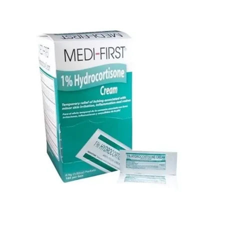 144/Box 1% Hydrocortisone Itch Relief Cream - 1/32 Oz - 4 Boxes - Medi-First - MS-60730