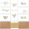 thumbnail image 1 of 144 Bulk Thank You Cards with Envelopes, Thank You Notes Box Set with Elegant 8 Rainbow Colorful Designs Greeting Card for Wedding, Business, Birthday, Baby Shower, Blank Inside, 4 x 6 Inch，Cards, 1 of 7
