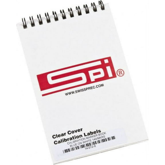 144 Count Clear Cover SPI Calibration Labels, 1-3/4" x 5/8" Blue Print on White