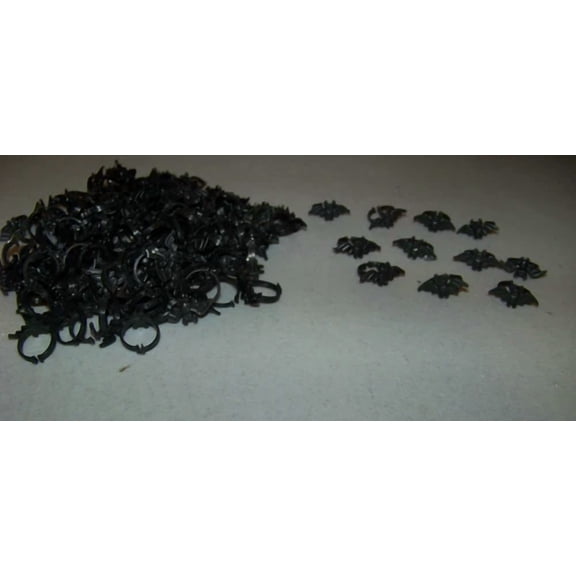 144 Halloween Party Favors Kids Pinata Filler Plastic Mini Black Bat Rings
