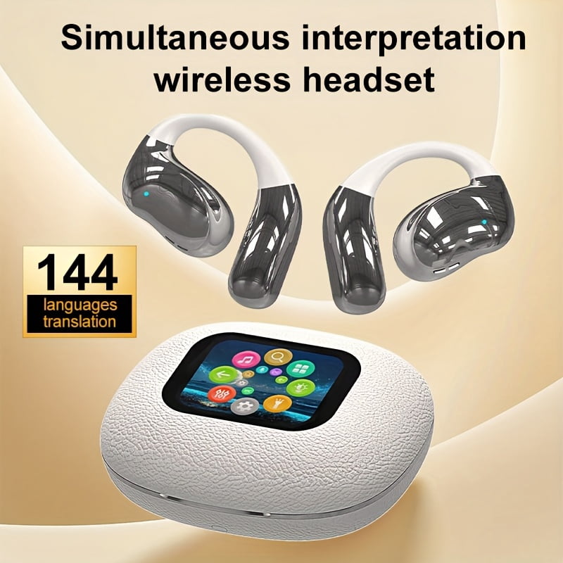 [144 Languages Wireless AI Translator] LCD full-color touch screen OWS ...