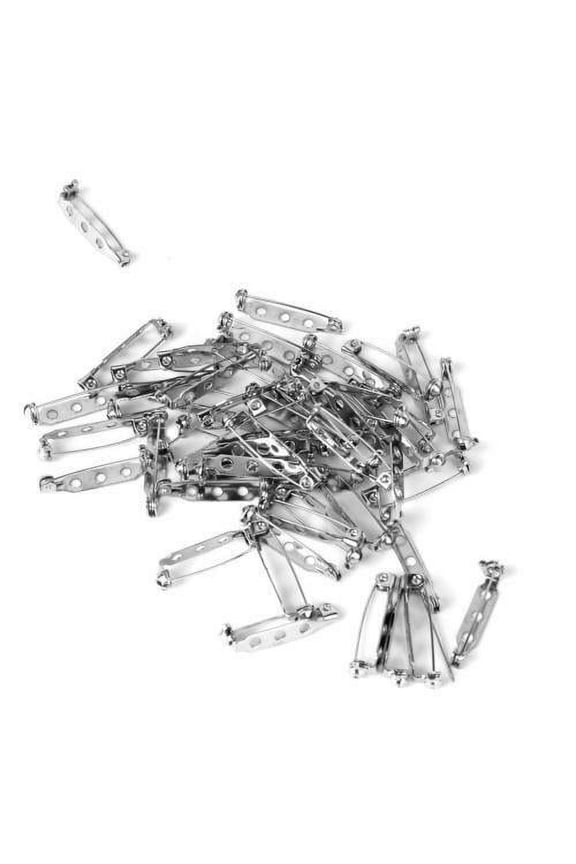 144 Metal Brooch Lock Back Safety Bar Pins 1"