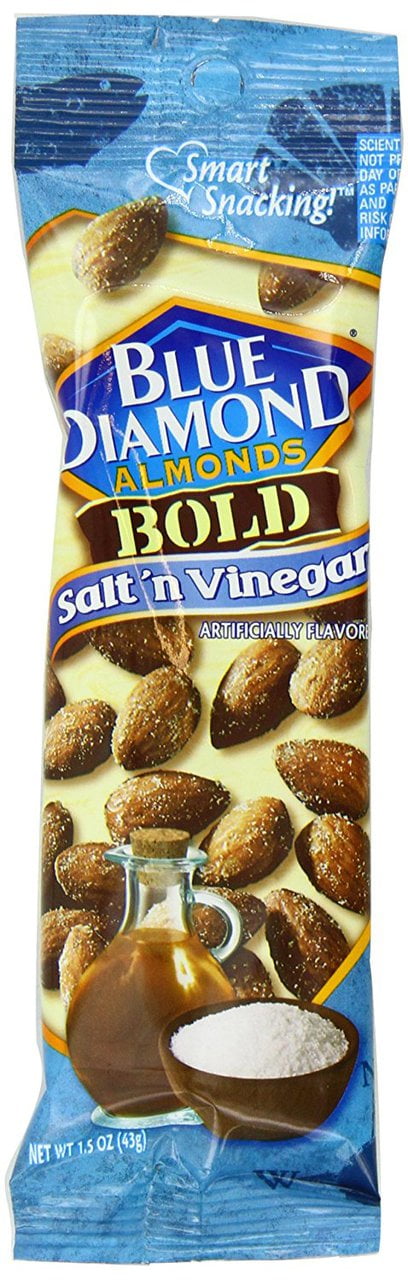 144 PACKS : Blue Diamond Almonds, Salt & Vinegar, 1.5 Ounce