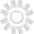 thumbnail image 1 of 144 PCS Clear Plastic Shower Curtain Rings, O-Ring Shower Curtain Hooks, Shower Hooks for Bathroom Rods,Decorative Curtain Hooks with Smooth Glide, No Tools Installation & Rust-Proof Design, 1 of 8