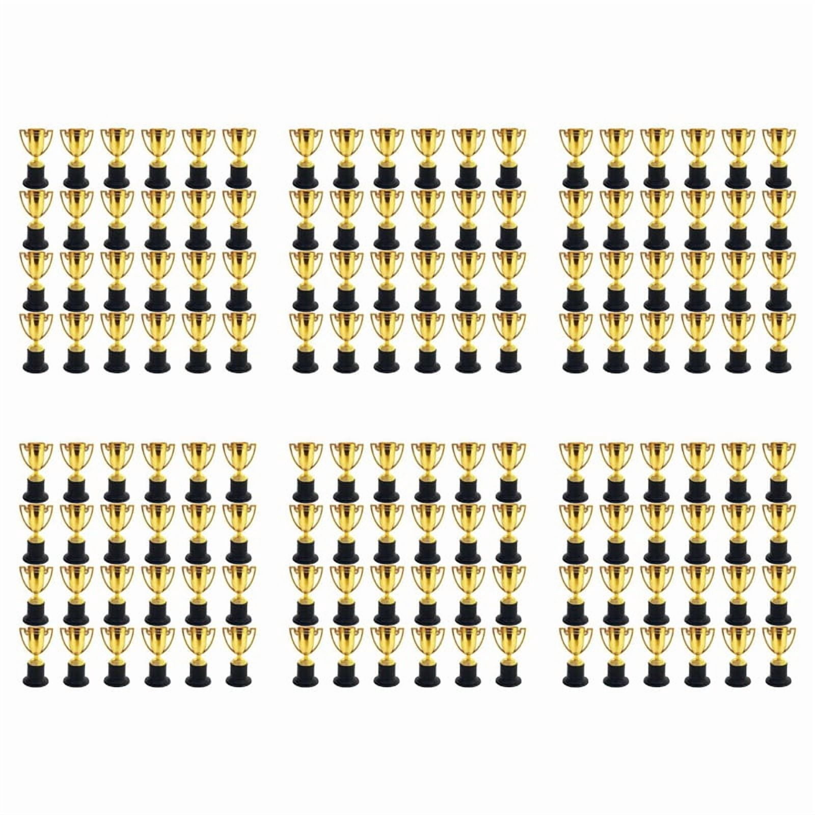 144 Pack Mini Trophy for Kids Awards,Plastic Gold Award Trophy Cups,for Party Favors,Rewards,Sports,Competitions