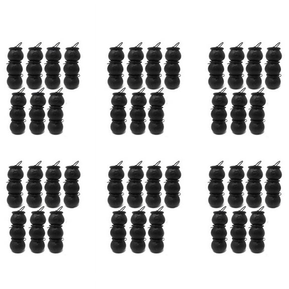 144 Pack Plastic Black Witch Candy Bowls Cauldrons,Pot with Handle ,for Halloween, Easter, 's Day Favors
