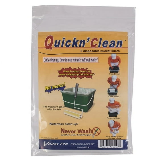 144-Pack of 4 gal Wooster R471 Quickn’ Clean Quick N’ Clean 4-gal 5Pk Of Liners