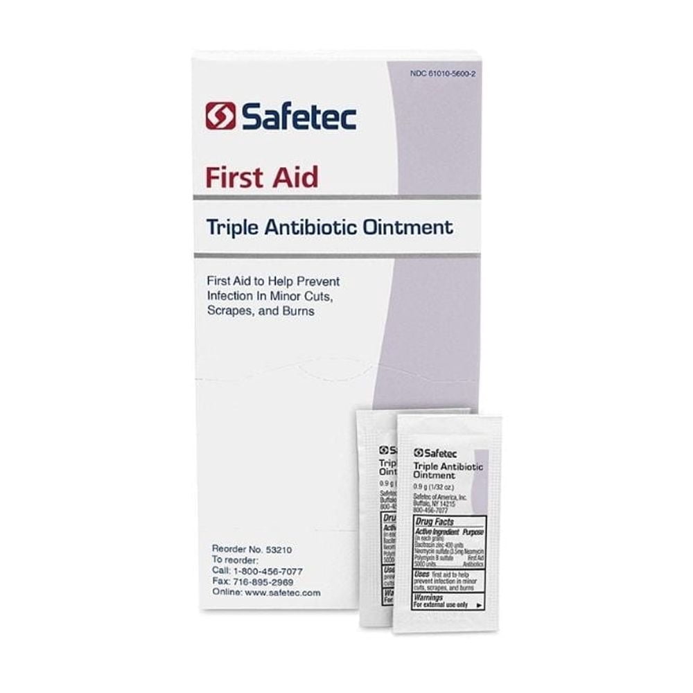 144 Packets - 0.9 g Quick relief Triple Antibiotic Cream by Safetec - MS-60789
