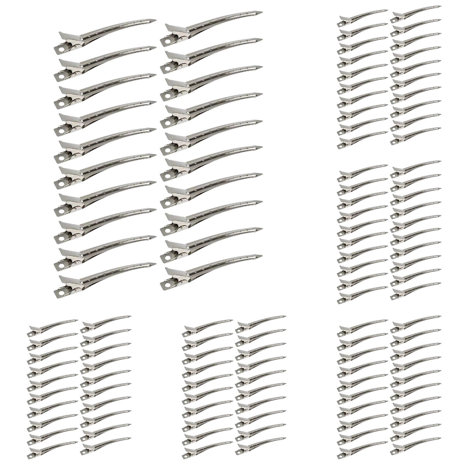 144 Packs Hair Clips, 3.54 Inches Rustproof Metal Clips with Holes for Hair Styling, Hair Coloring, Salon Use for Thick Hair & Thin Hair, Silver