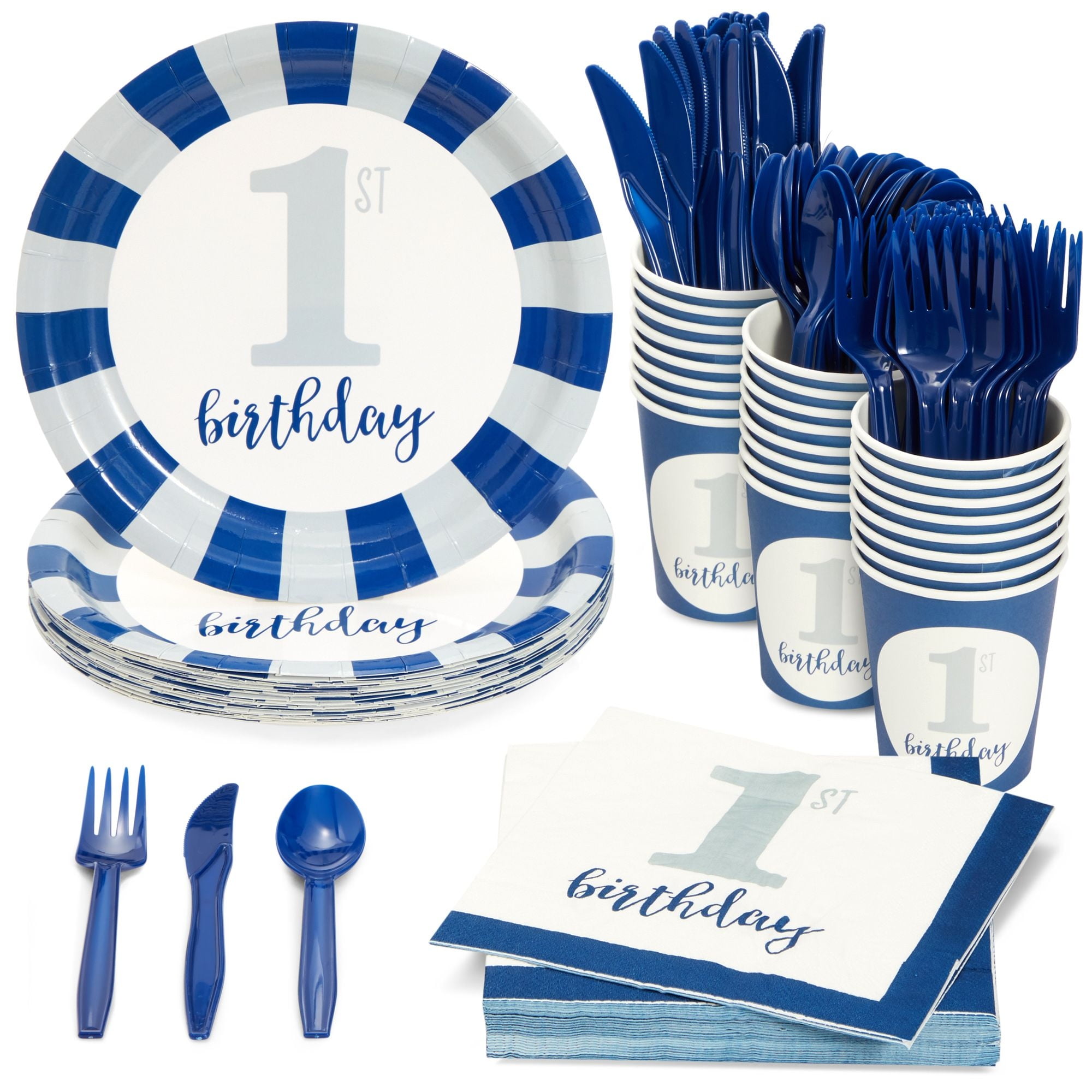 Birthday 1st Boy Blue Napkin Birthday 1st Boy Blue Napkin