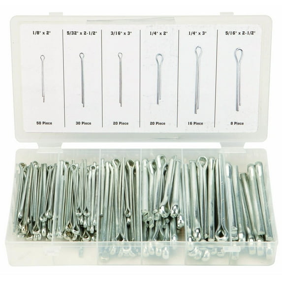 144 Piece Extra Long Cotter Pin Assortment