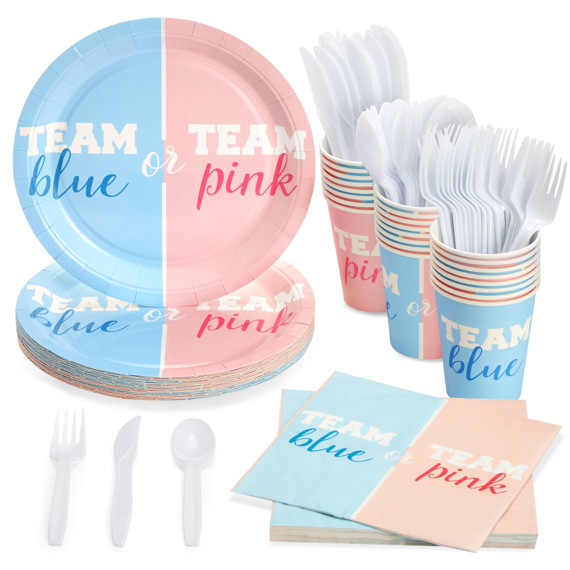 Gender Reveal Party Supplies Kit Blue and Pink Balloons (147 Pieces