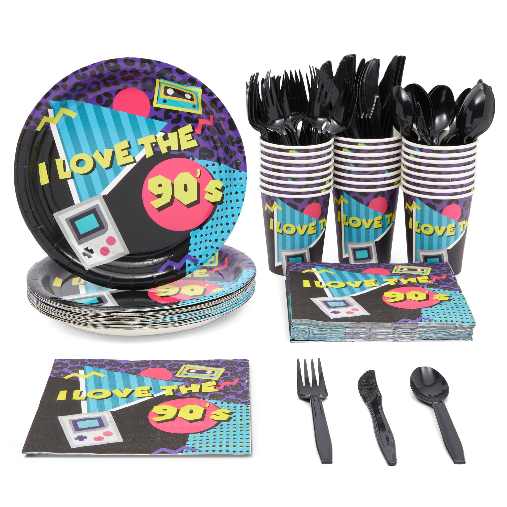 144 Piece 1920s Party Decorations, Mystery Theme Dinnerware Set with Paper  Plates, Cups, Napkins Cutlery (Serves 24)