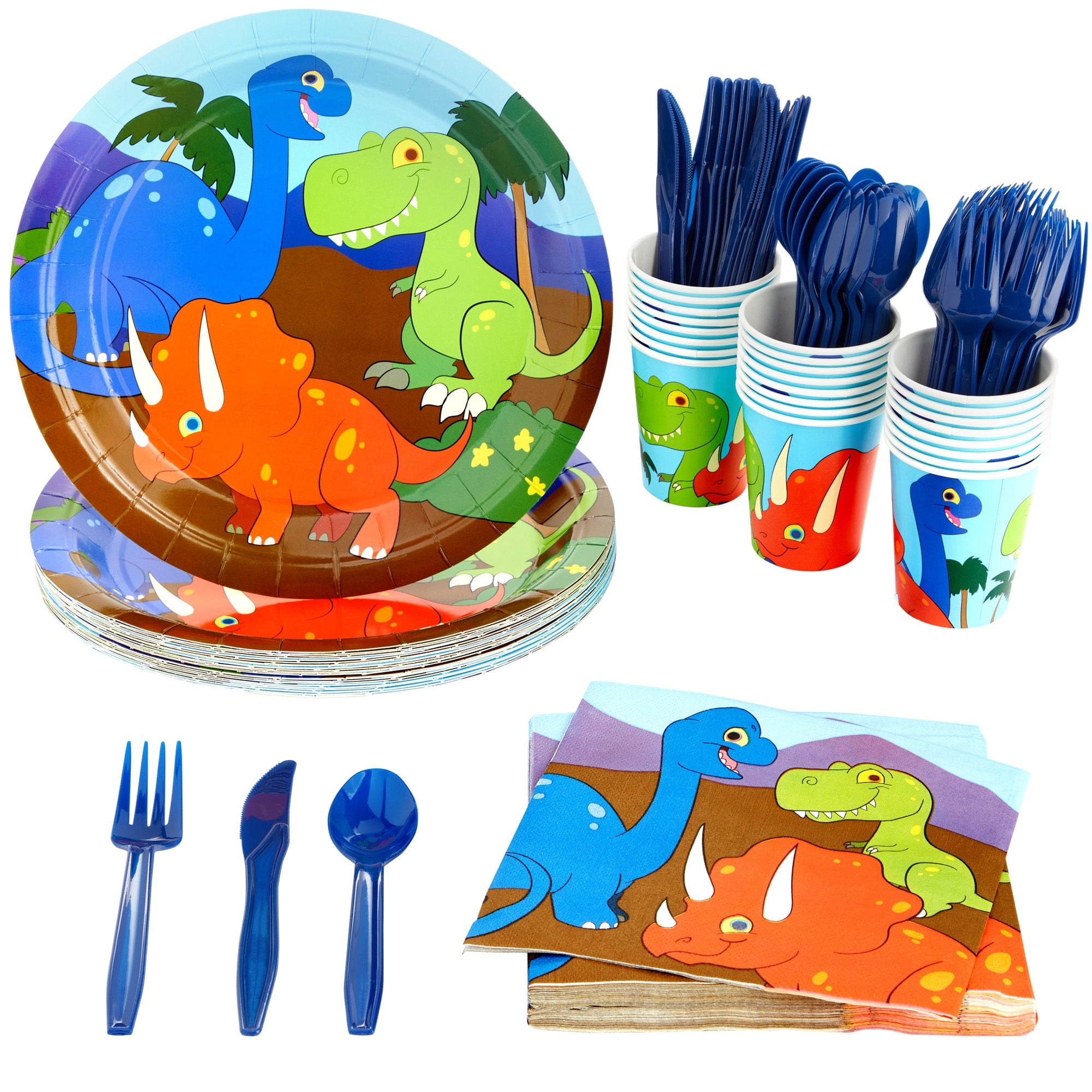 https://i5.walmartimages.com/seo/144-Piece-Kids-Dinosaur-Birthday-Party-Supplies-with-Plates-Knives-Spoons-Forks-Cups-and-Napkins-Serves-24_33821cf0-b1d3-4933-9005-98aa3a54081d.c87340b4515b04b5f09c7ebf807c9d26.jpeg