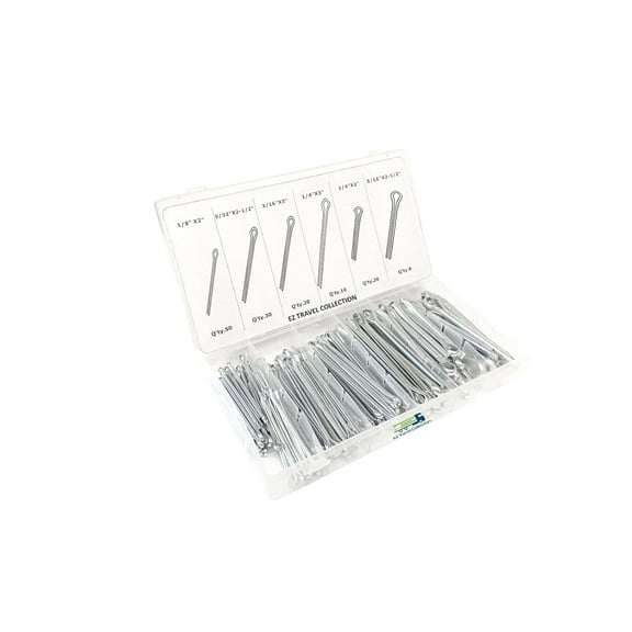 144 Piece Multi-Use Cotter Pin Cotter Key Assortment Kit- Split Pin Hobby RC Car Hair Pins