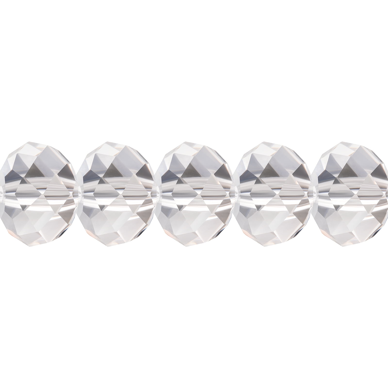 144 Pieces (8mm) Crystal | Preciosa Crystal Bellatrix Glass Faceted Rondelle Beads
