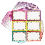 144 Pieces Decorative Colorful Name Tags for Classroom   Blank Stickers to Write on for Student Desks, Bin Labels, Teacher Supplies, 6 Designs 3.5 x 2.5 Inches