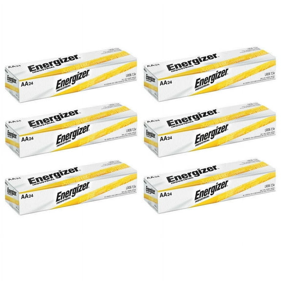 144 Pieces Energizer Industrial AA Alkaline Batteries EN91, LR6 1.5V