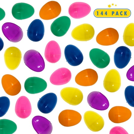 144 Plastic Easter Eggs Bulk- Hinged Fillable Easter Eggs Assorted Colors price history and forecast - Toyrifik