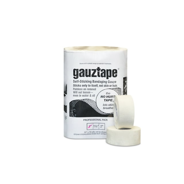 144 Rolls, GauzTape, Adhesive Tape, Self Sticking Bandaging Tapes, 1" x 10 yds