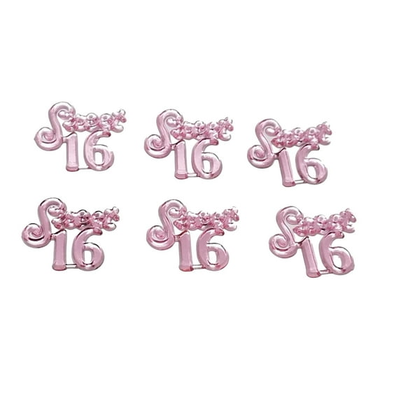 144 Sweet 16 mini charm ornaments pink capias craft accessories 1.25 x 1 inch