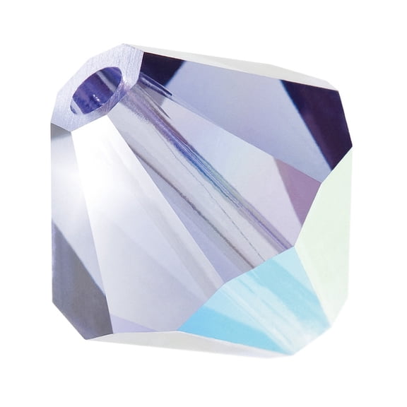 144 pc Preciosa Beads Czech Bicone(451 69 302 Rondelle) 20410 200 Tanzanite AB 4mm Hole: 0.8mm