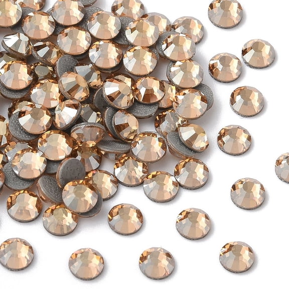 144 pc Preciosaeg Hotfix Flatback Stones Czech Round(438 11 612 Chaton Rose VIVA 12 eg) 00030 244 Golden Honey SS10(2.7~2.9mm)