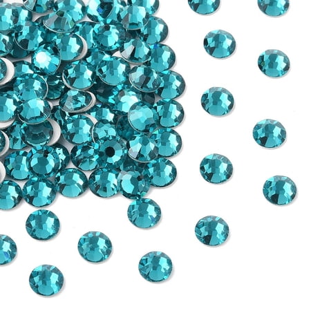 144 pc Preciosaeg MAXIMA No Hotfix Flatback Stones Czech Dura Foiling Round(438 11 615 Chaton Rose) 60230 Blue Zircon SS8(2.3~2.5mm)