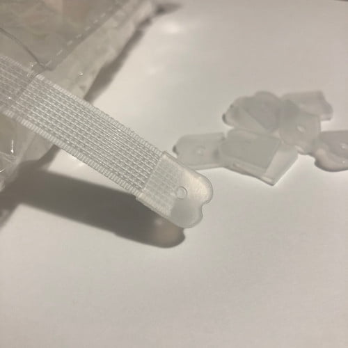 144 pcs Silicone End Caps for Rigilene Polyester Boning Clear (12mm)