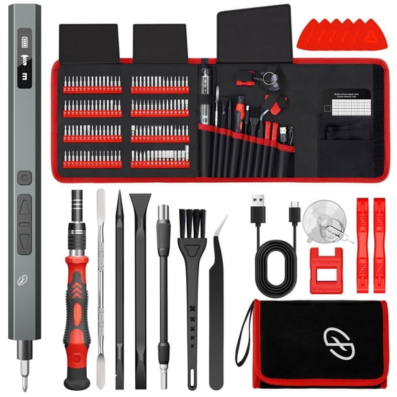 144-piece Upgraded Electric Max 0.7 N.m 120 Magnetic Bits 5-gear Torque Adjustment Precision Set Repair Tool Kit For Tech Electronics And Pc