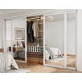 thumbnail image 1 of 144" x 80" 1 Lite Mirrored Glass Double Sliding Closet Door with Hardware Kit, 1 of 7