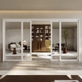 thumbnail image 1 of 144" x 80" White Prefinished Mirrored Closet Sliding Door with Hardware Kit, 1 of 7