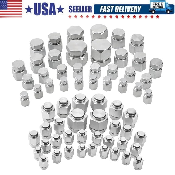 144 x JIC &ORFS Master Industrial Hydraulic Cap Plug Hose Tube and Pipe Fitting