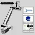 thumbnail image 1 of 1440 Degree Rotating Faucet Extender, Mechanical Arm Nozzle for Flexible Water Direction, 1 of 7