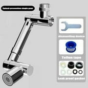 1440 Degree Rotating Faucet Extender, Universal Mechanical Arm Nozzle, Adjustable Faucet Extension, Kitchen Sink Sprayer Attachment for Easy Water Flow Control