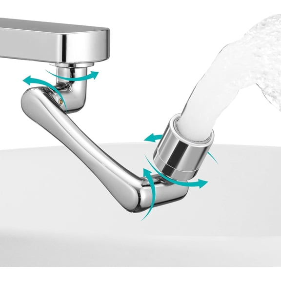 1440° Faucet Extender, SUCS 1080° Rotatable Faucet Aerator, 360° Swivel Faucet Attachment, Arm Swivel Extension Faucet Aerator, Faucet Extender for Bathroom Sink Kitchen