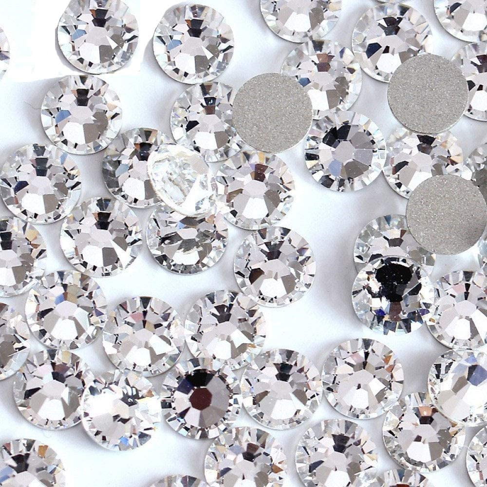Acrylic Flatback Rhinestones, Faceted Round, 3mm, 1440-pc, Clear